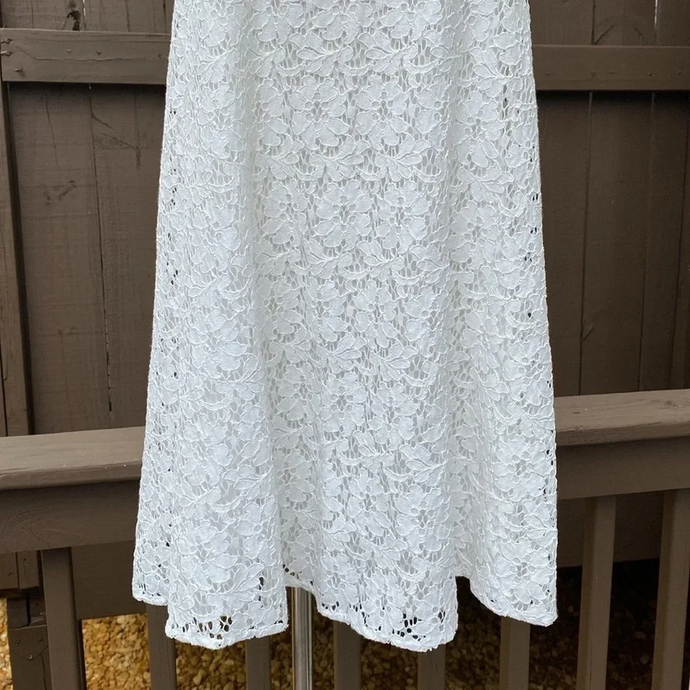 Show me your mumu Ritzy mini white lace dress rehearsal dinner size medium